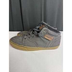 vans Men’s high Skate Shoe Black Denim & gum size 12